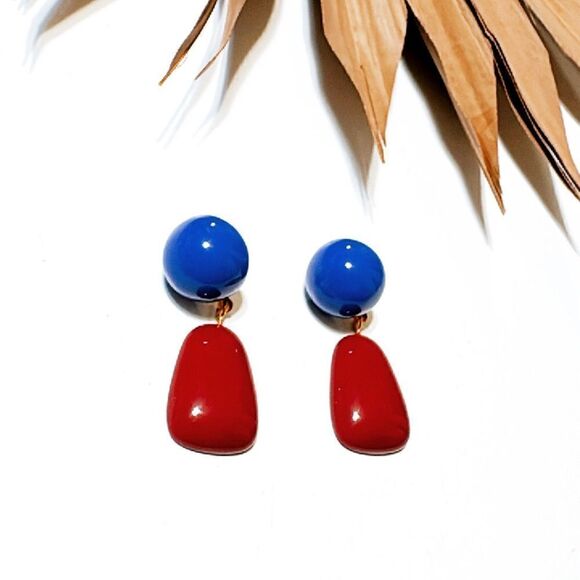 Boho geo dangle earrings S759 - Picture 3 of 5